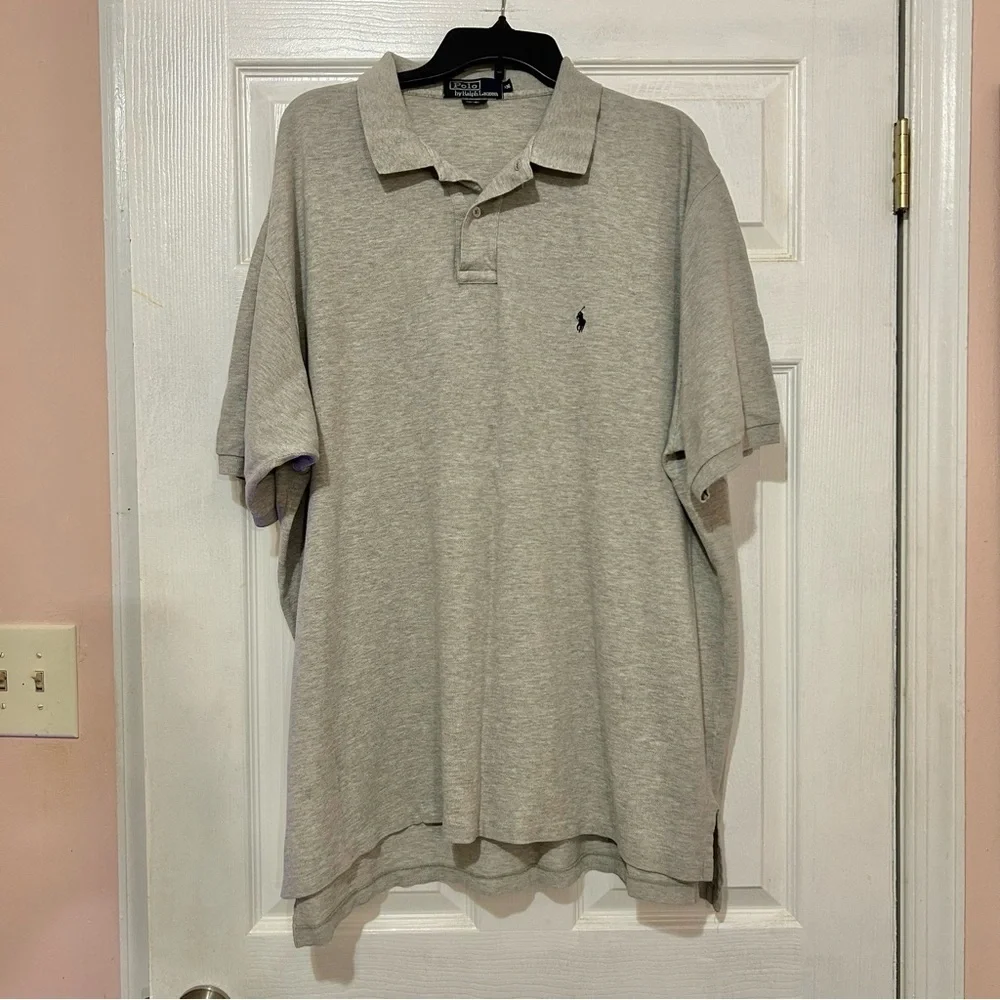 Polo Ralph Lauren Short Sleeve Men’s Shirt Gray Size XXL-2X